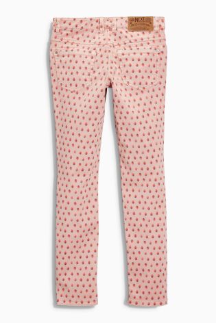 Pink Strawberry Print Jeans (3-16yrs)